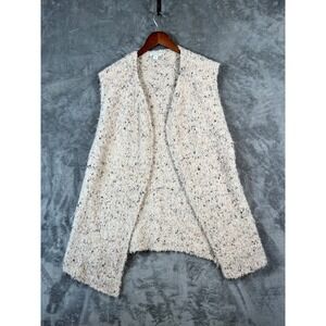 Sundance Vest Womens Medium Cream Boucle Chunky Knit Alpaca Blend Made in Italy